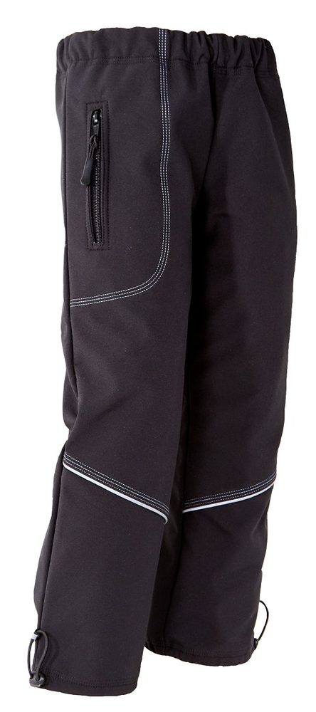 Softshellové nepromokavé kalhoty podšité fleecem černé