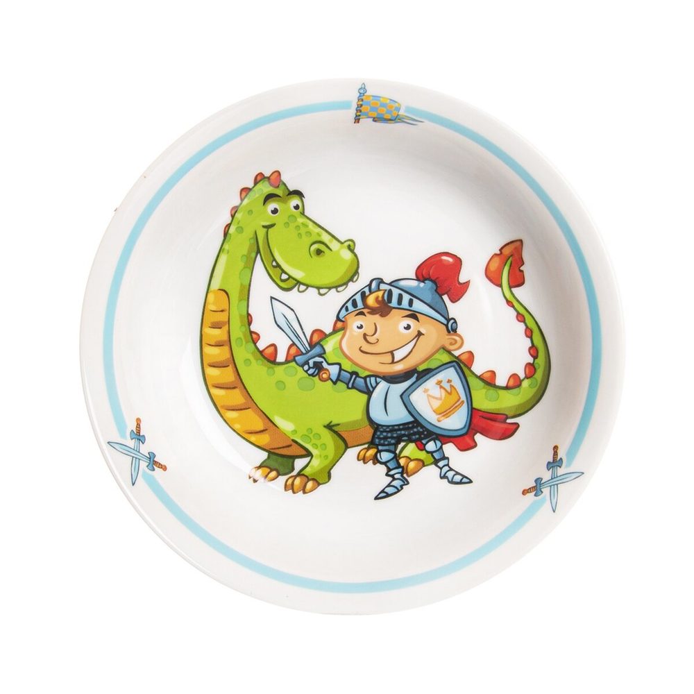 Hluboký dětský talíř rytíř pr. 19 cm