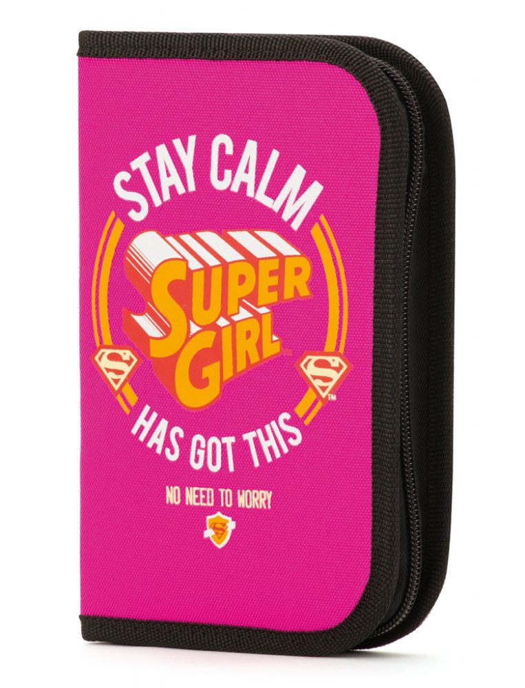 Levně Školní penál Supergirl – STAY CALM Baagl