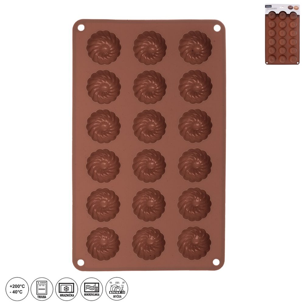 O Forma silikon mini věnečky 18 hnědá