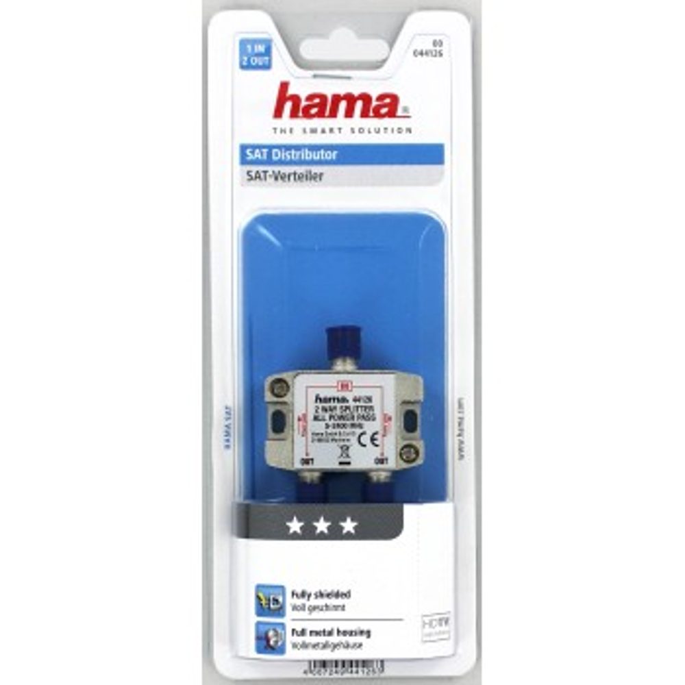 Levně Hama SAT Distributor, 2 Way, Fully Shielded