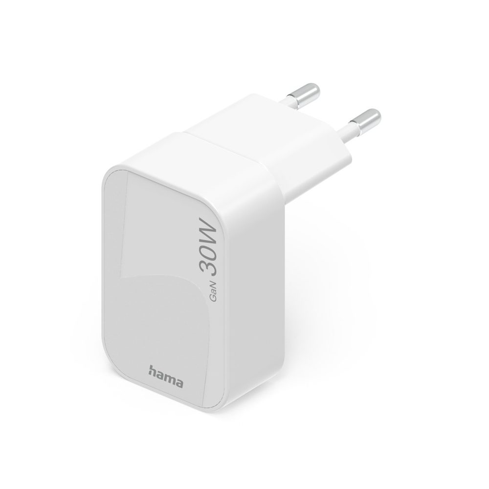 Levně Hama rychlá USB nabíječka GaN, USB-C PD/QC 30 W, skládací