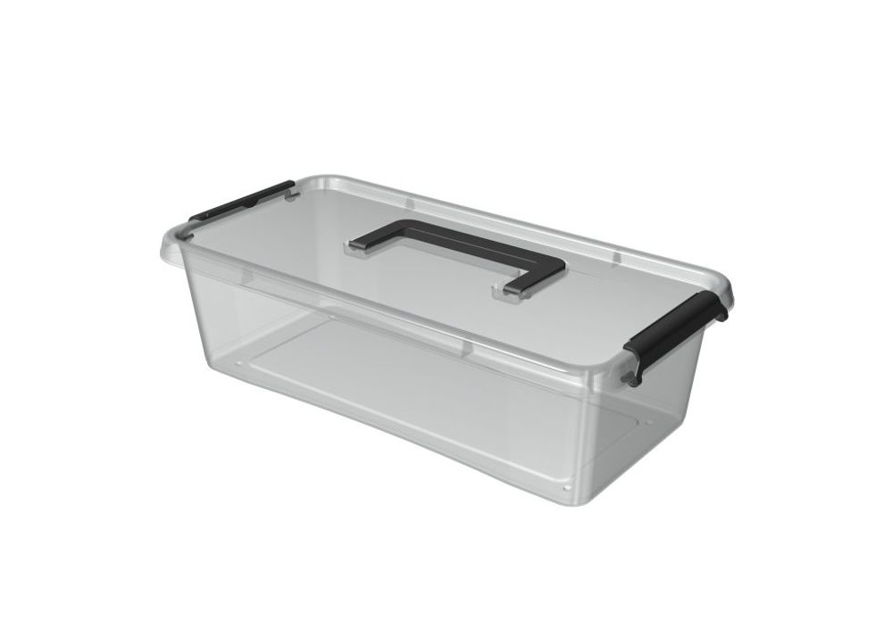 box 6,00l SIMPLE-1413, 40x20x11cm,rukojeť,transp.plast