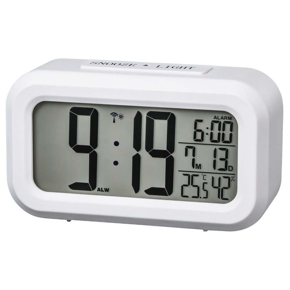 Hama RC 660, digitální budík, řízený rádiovým signálem, bílý