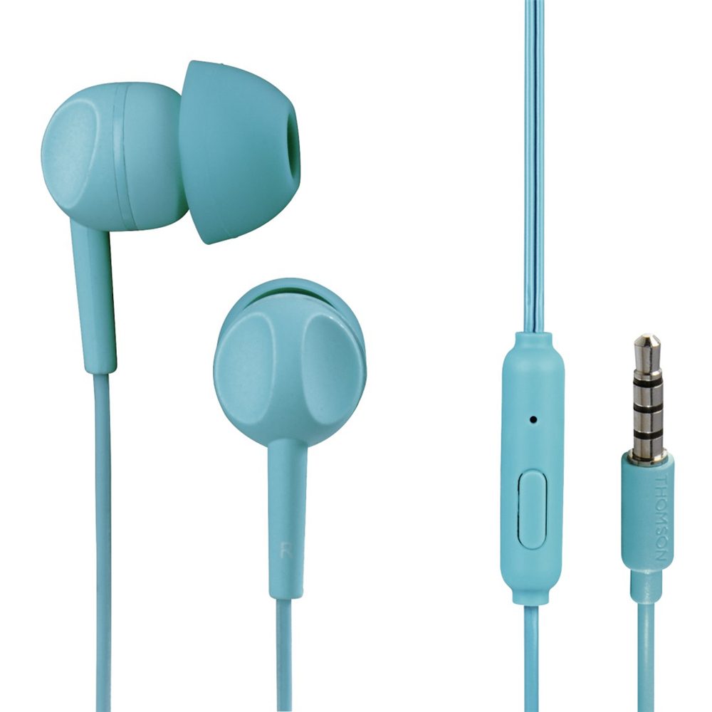Levně Thomson sluchátka s mikrofonem EAR3005, silikonové špunty, tyrkysová