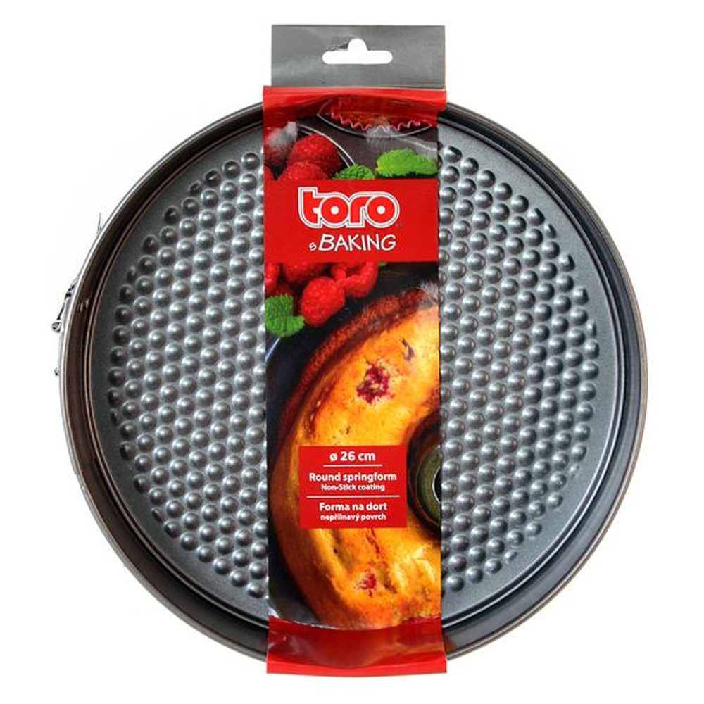 TORO ROZKLÁDACÍ FORMA NA DORT 26cm, šedá, ocel, nepřilnavý povrch_hamashop