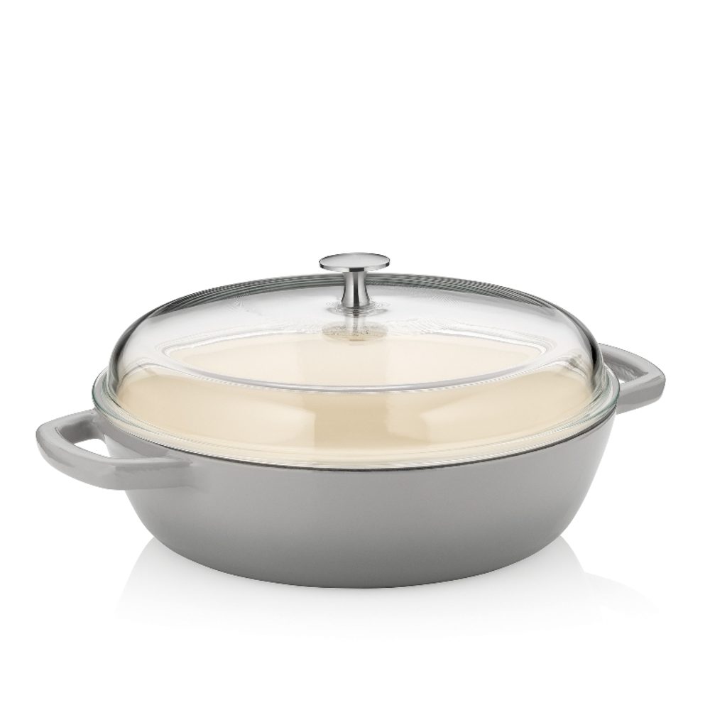 KELA Hluboká pánev litinová CALIDO 28 cm 3,8 l šedá KL-12614