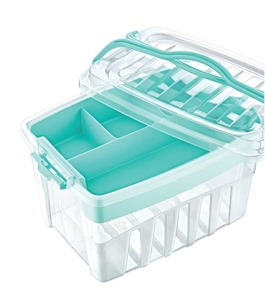 box 9,00l, 30x22x18,5cm, PIKNIK, 2ucha, transp.plast