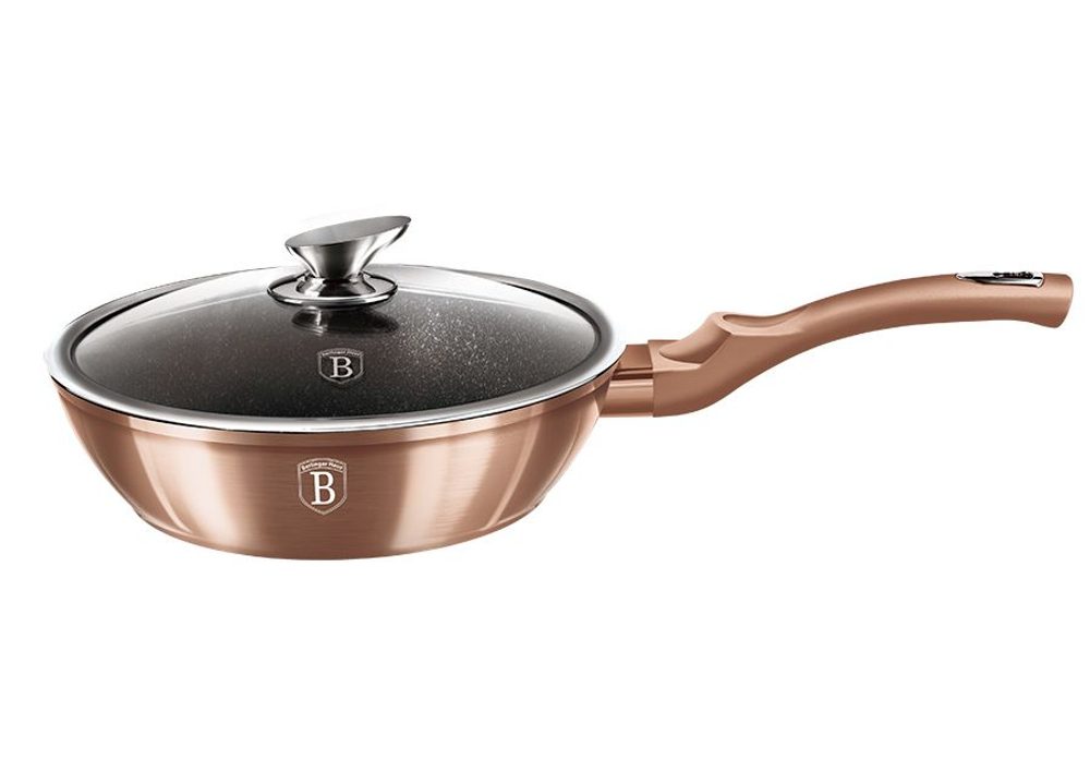 BERLINGERHAUS Pánev hluboká s poklicí 24 cm Rosegold Metallic Line BH-1517