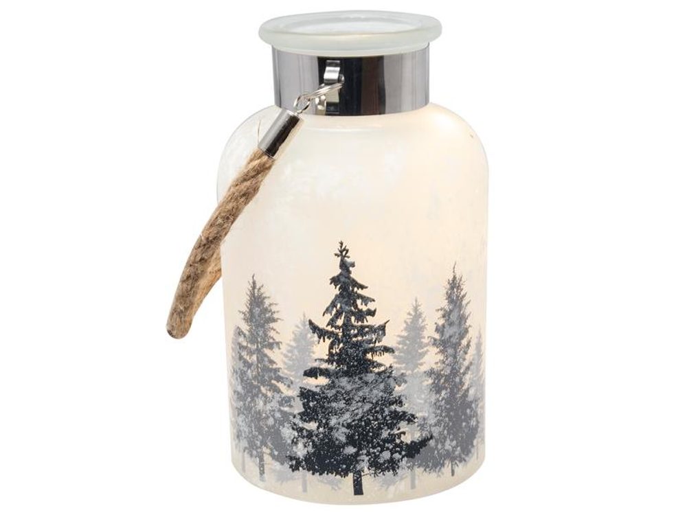 SVENSKA LIVING SKLENICE DEKORAČNÍ 10LED STROMY 18CM BÍLÁ_hamashop