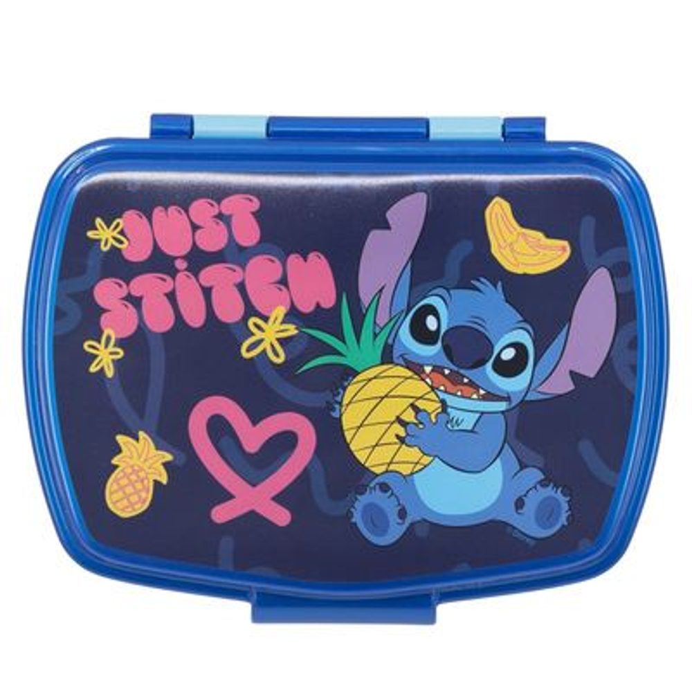 box 1,20l, svačina, modrý STITCH, 17,1x13,7x6cm, plast