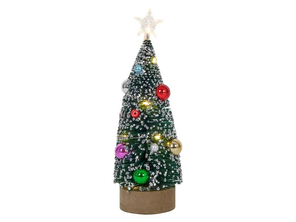 HIT STROM 10LED 24CM DŘEVĚNÝ PODSTAVEC_hamashop