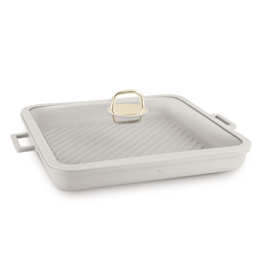 BERLINGERHAUS Pánev grilovací s titanovým povrchem a poklicí 34 cm Sahara Collection BH-7790