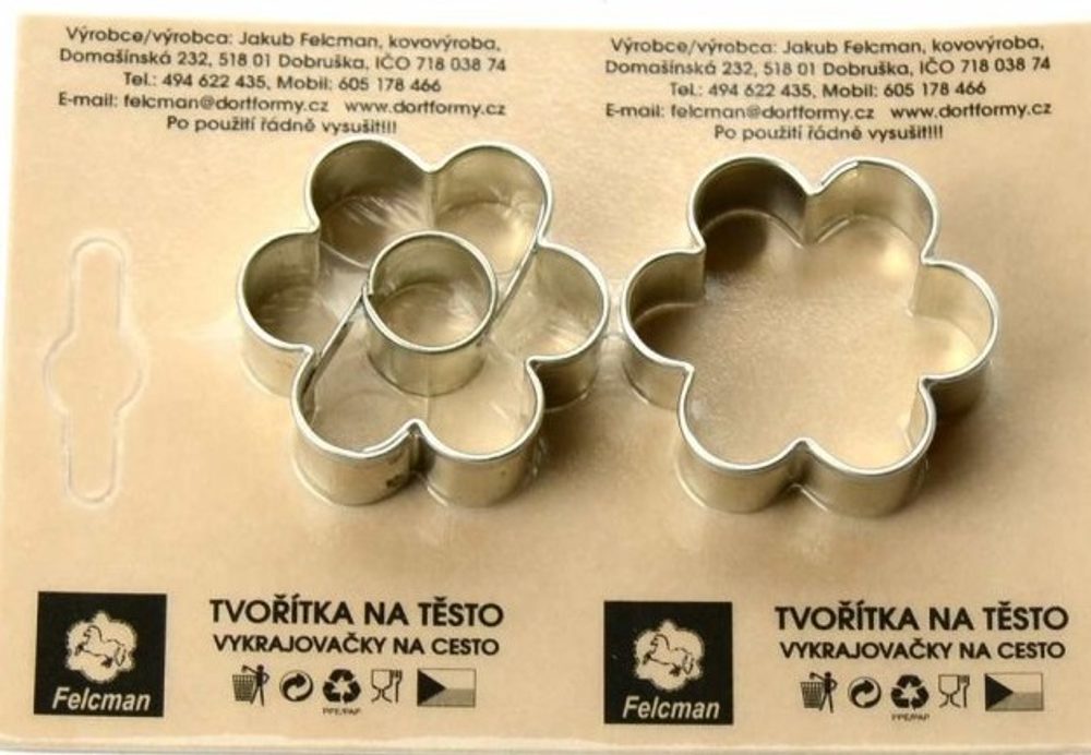 vykr. 0862 Kytičky malé, 3,6cm, 2ks /b.SKIN/