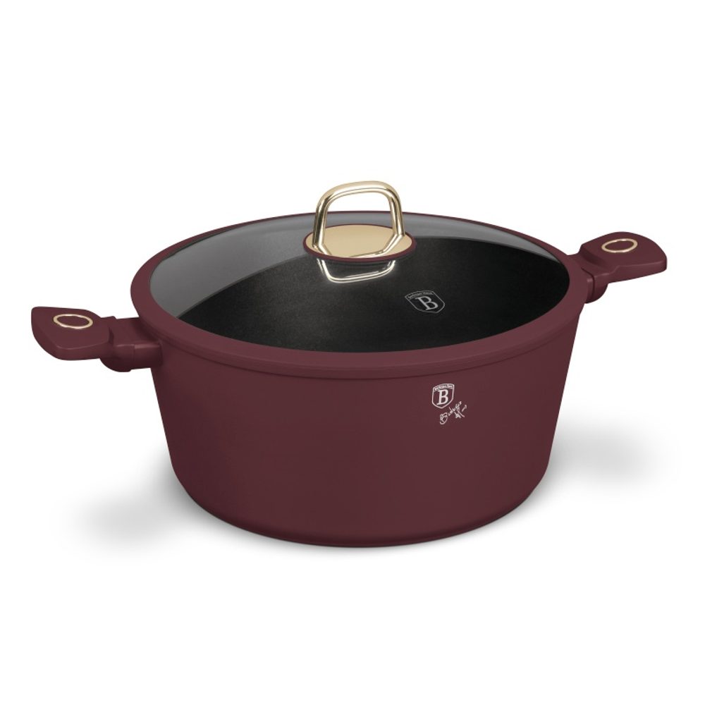 BERLINGERHAUS Kastrol s titanovým povrchem a poklicí 30 cm Leonardo Collection BH-8043