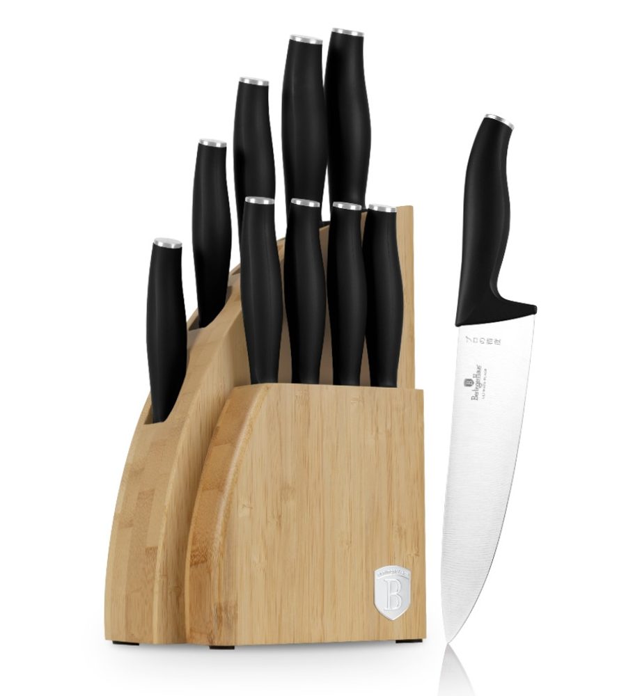 BERLINGERHAUS Sada nožů se stojanem BAMBOO 10 ks Matte Black Collection BH-2979