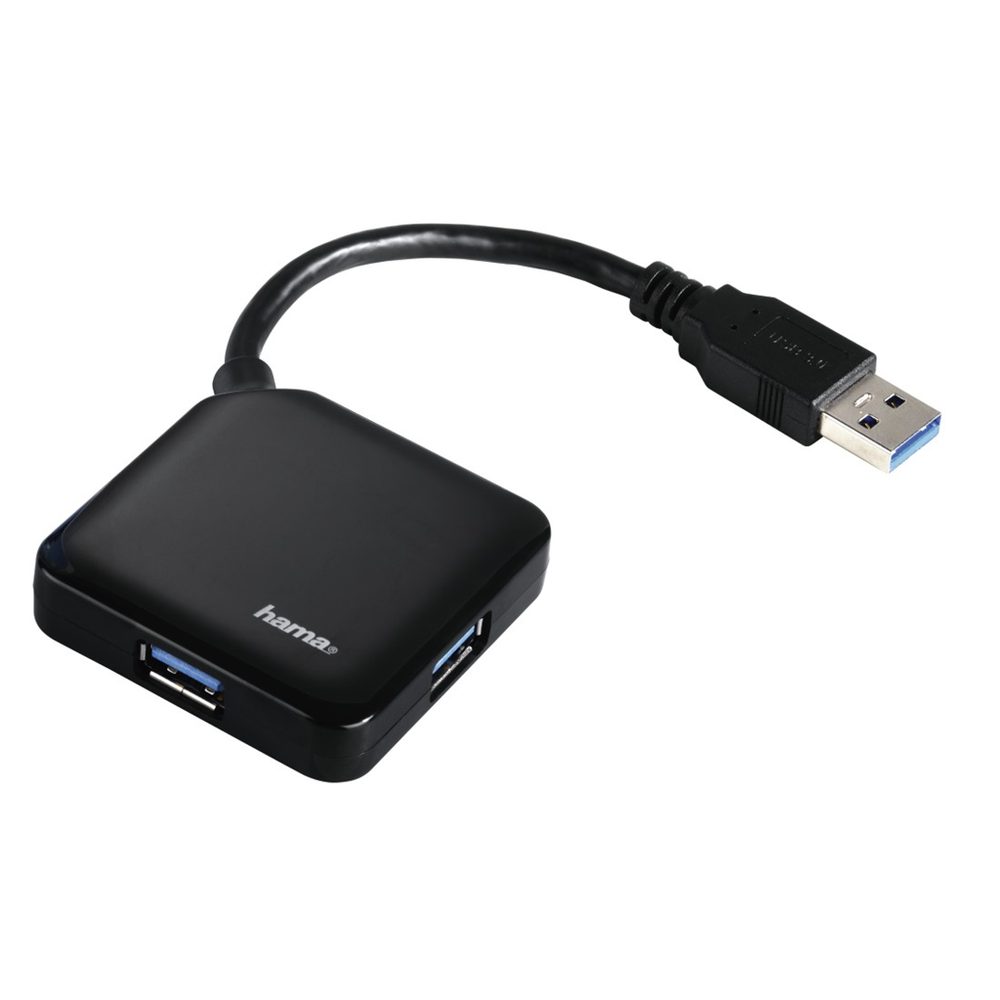 Levně Hama USB 3.0-Hub 1:4, černý