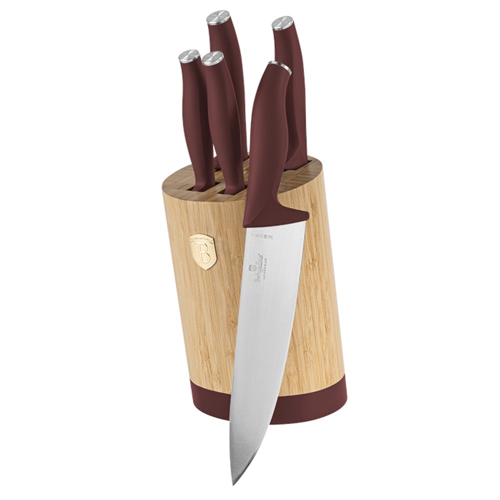 BERLINGERHAUS Sada nožů se stojanem BAMBOO 6 ks Leonardo Collection BH-2754