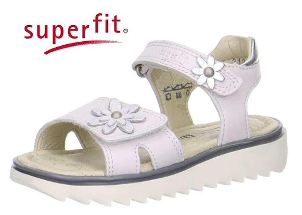 Levně Dívčí celokožené sandály Superfit 0-00212-51 ELLY WHITE COMBI