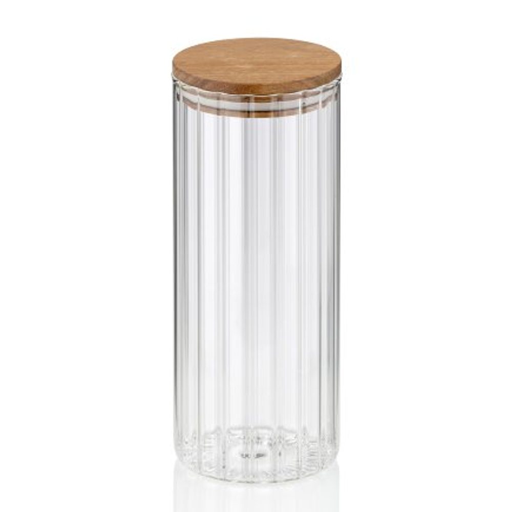 KELA Zásobní dóza Dorothea sklo transparentní 22,5cm 9,0cm 1,1l KL-15284