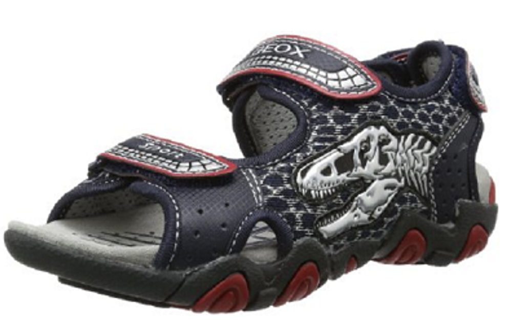 Levně Dětská letní obuv GEOX J S.STRIKE F – MESH+PR.DBK NAVY/SILVER