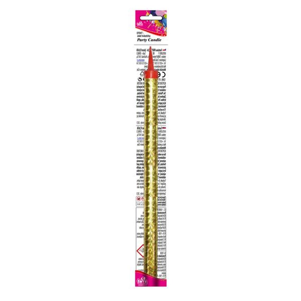 TARRA PÁRTY FONTÁNA 26 CM, ZLATÁ, DÉLKA TRVÁNÍ CCA 90 SE