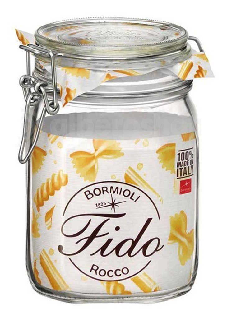 dóza 1,00l FIDO-Bormioli, 10,5x10,5x16cm, patentní sklo