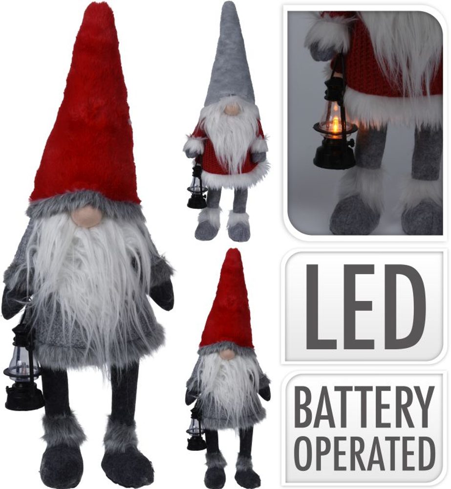 SKŘÍTEK 51cm, LED lucerna, 2druhy, vč. bat., pružné nohy, dek.