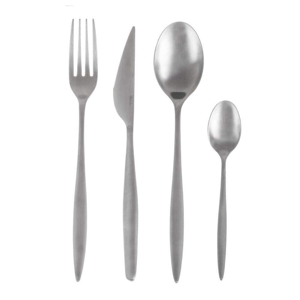 Jídelní příbory Matt silver 24 dílů