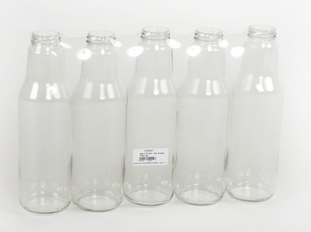 láhev 0,75l SOK - 5ks, šroubení, TO43, sklo