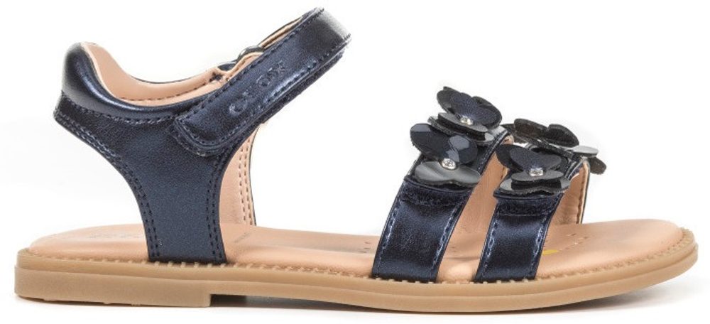 Levně Dětské letní sandály GEOX J SANDAL KARLY GIRL NAVY