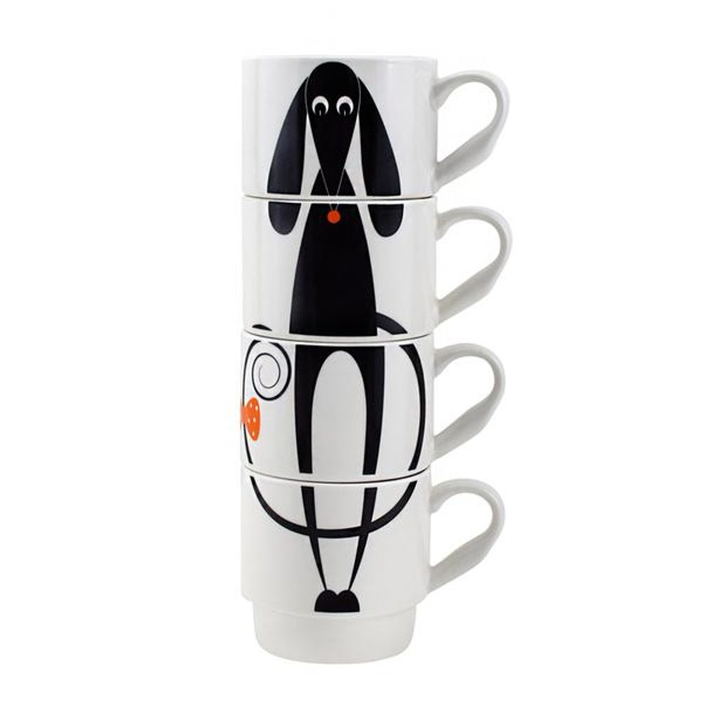 TORO SADA 4 STOHOVATELNÝCH HRNKŮ MOTIV PES 320ML_hamashop