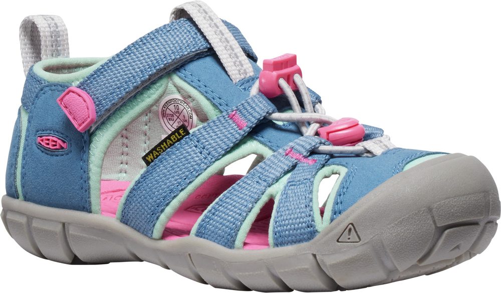 Levně Dětské sandály KEEN SEACAMP II CNX CHILDREN coronet blue/hot pink