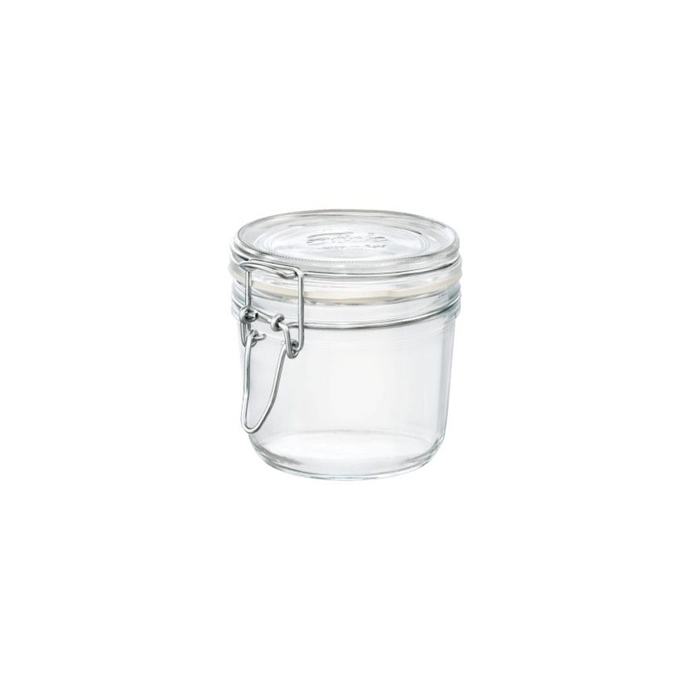 dóza 0,35l FIDO-Bormioli, d 9,8x9,8cm, patent.sklo