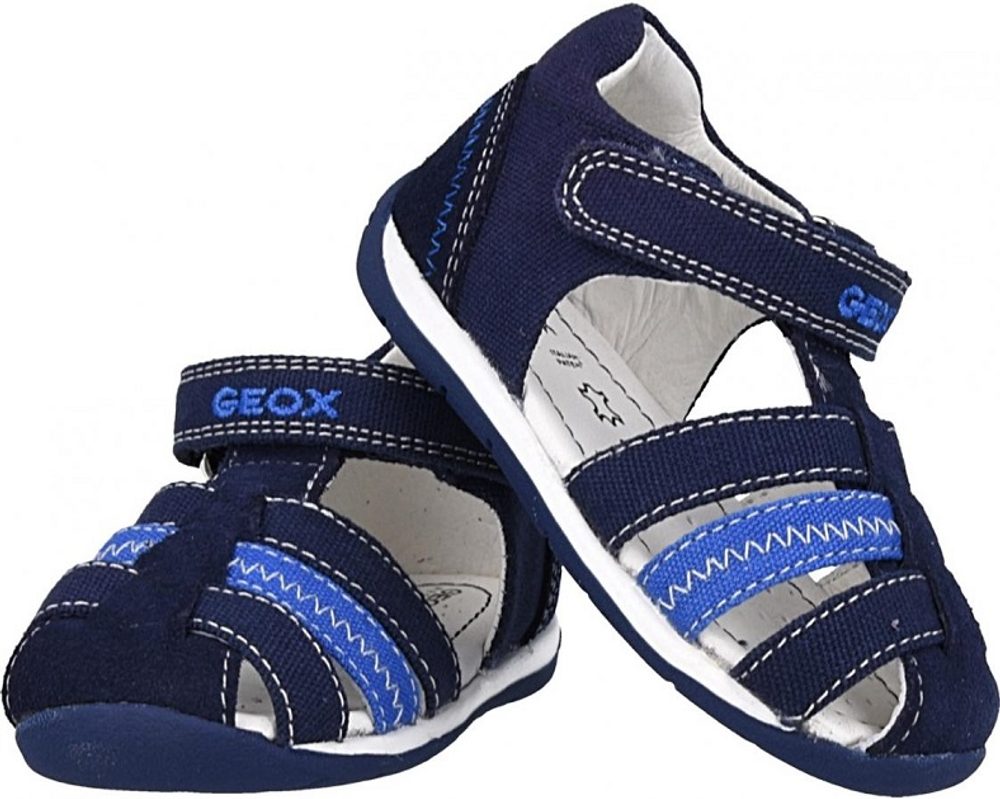 Levně Dětské sandály GEOX B EACH BOY NAVY/ROYAL