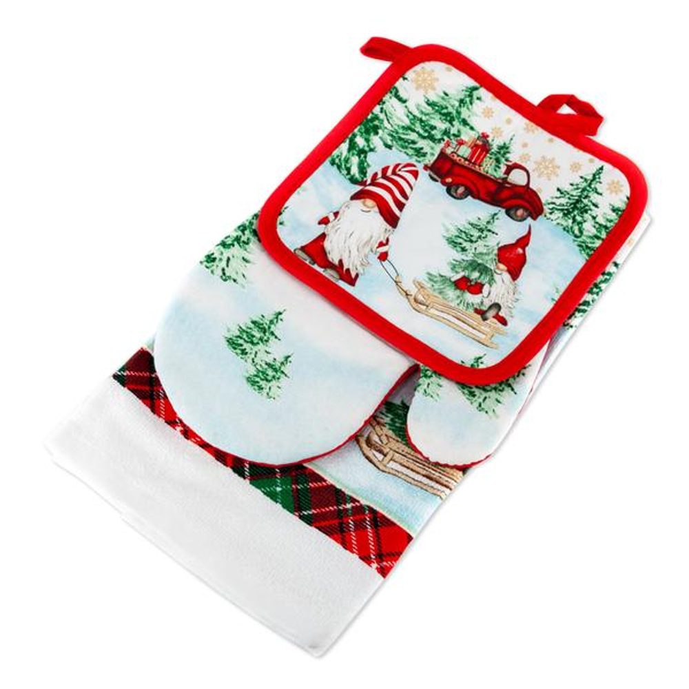 TORO KUCHYŇSKÝ VÁNOČNÍ SET-UTĚRKA, CHŇAPKA, RUKAVICE_hamashop