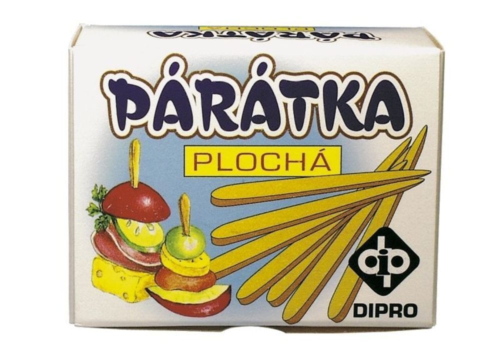 párátka 1000ks, plochá, dřevo, EAN, pap.krab.