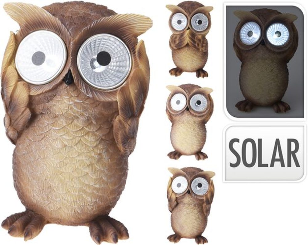 svítilna solární SOVA 3druhy-nevidí, neslyší, nemluví, keram.