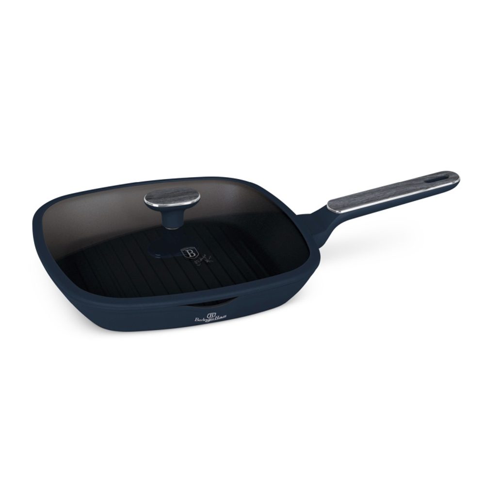 BERLINGERHAUS Pánev grilovací s poklicí 28 cm Deep Sea Collection BH-8374