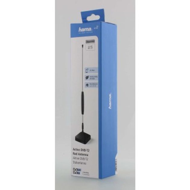 HAMA DVB-T2 Innenantenne Aktiv - Für Digitalen TV & Radio Empfang