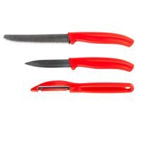 TORO SADA NOŽŮ 2X SE ŠKRABKOU 1X, ČERVENÁ_hamashop