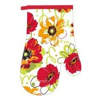 TORO CHŇAPKA KUCHAŘSKÁ BEZ MAGNETU 18X27 ČERVENÉ KVĚTY_hamashop