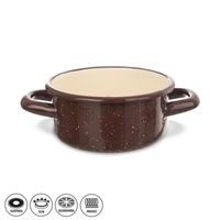 rendlík d12cm, 0,6l, v. 6cm BROWN smalt