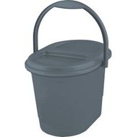 vědro 13l s víkem ECO šedá 37x29,5x27,5cm, plast