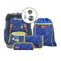Školní batoh pro prvňáčky – 5dílný set, Step by Step GRADE Fotbal, AGR