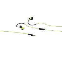 Hama slúchadlá s mikrofónom RUN, silikónové štuple, klip, zelená/čierna