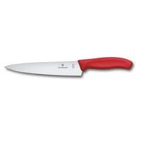 nůž 19cm šéfkuchařský rovný, červený, blistr, VICTORINOX