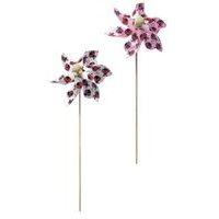 zápich Větrník 9cm, BERUŠKY pvc+dřevo, dekorace