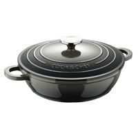 BERGNER Kastrol s keramickým povrchem a poklicí EXCALIBUR 24 cm šedá BG-36103-GY