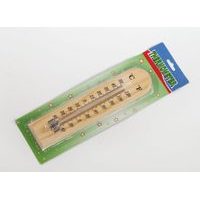 teploměr univ. 27x6cm, -40°C+50°C, dřevo